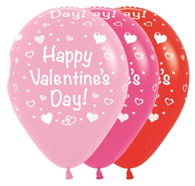 Balloner Happy Valentines Day Mix 30cm 25stk