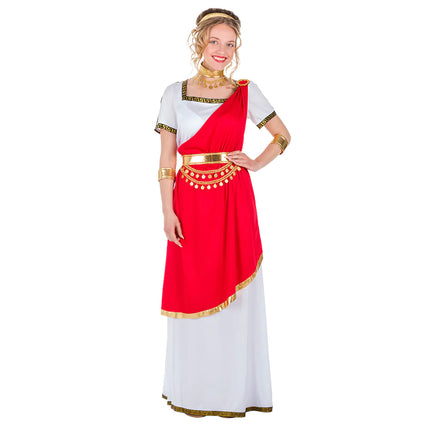 Roman Dress Red White Ladies