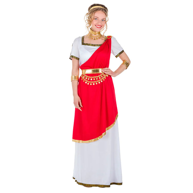 Roman Dress Red White Ladies