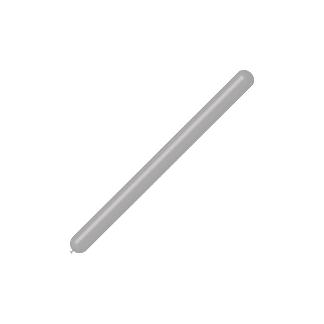 Grå modelleringsballoner 7,5 cm 150 cm 100 stk