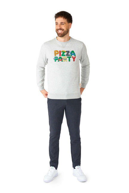Teenage Mutant Hero Turtle Pizza Party Sweater Men <tc>OppoSuits</tc>