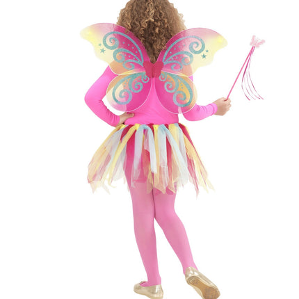 Farvede vinger med glitter