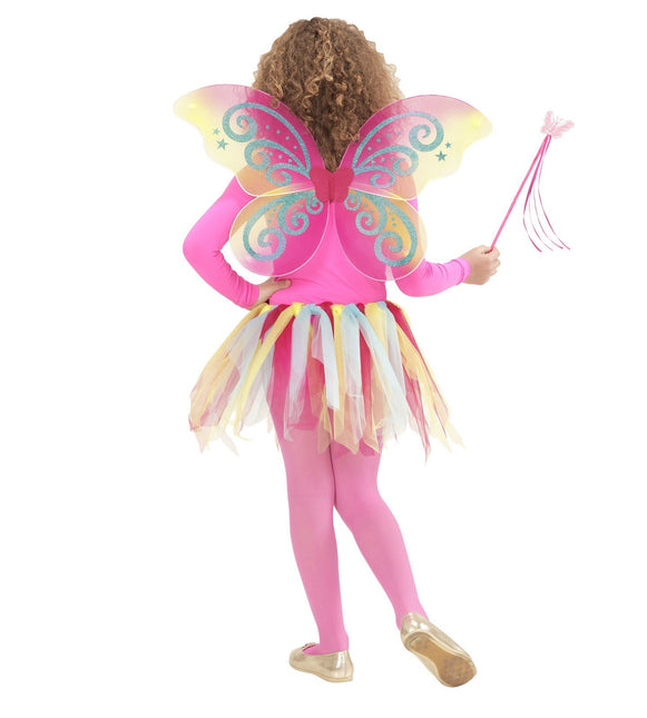 Farvede vinger med glitter