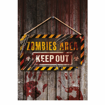 Halloween-dørskilt med zombier i området 35 cm