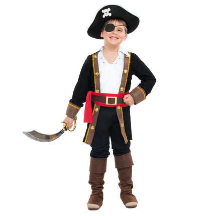 Piratkostume dreng 7 dele