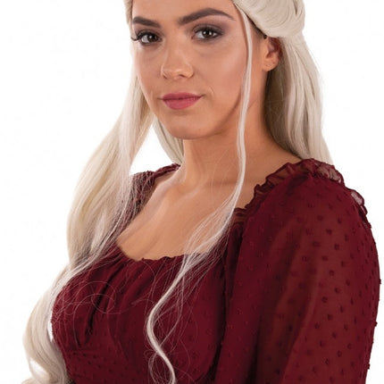 Dainerys Princess of Dragonstone Lang paryk med fletninger Blond