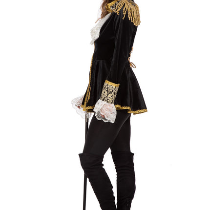 Marquise-jakke sort guld til damer