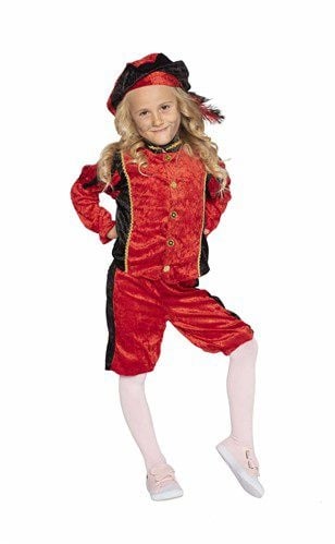 Pietenpak Kind Velours Rød/Sort