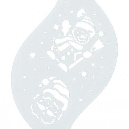 Hvid sminkeskabelon til julemanden