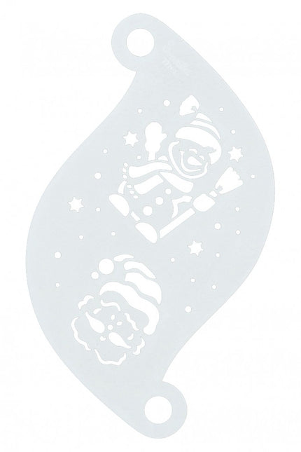 Hvid sminkeskabelon til julemanden