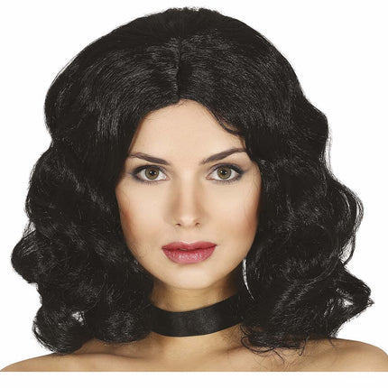 Sort paryk kort hår