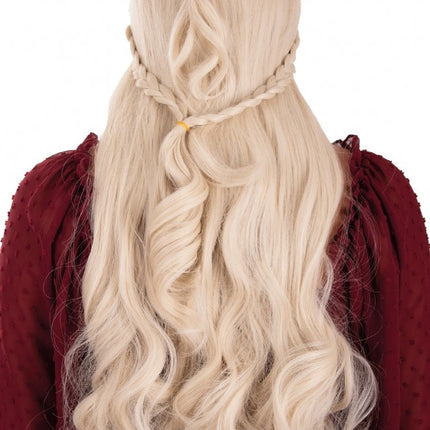 Paryk Queen Dainerys Lang med fletninger Blond