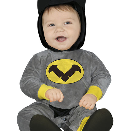 Batman-dragt grå baby