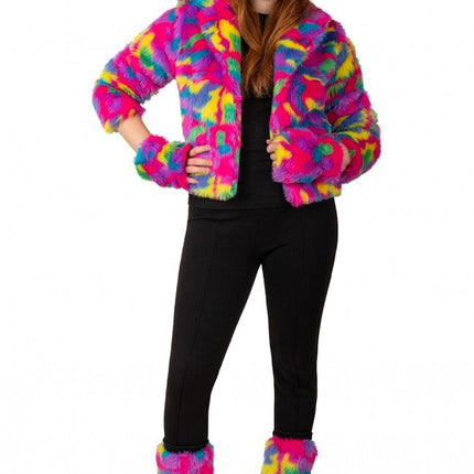 Pelsfrakke Camouflage Regnbue