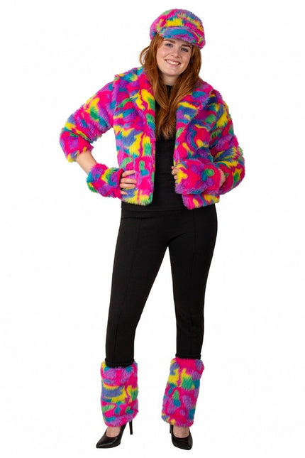 Pelsfrakke Camouflage Regnbue