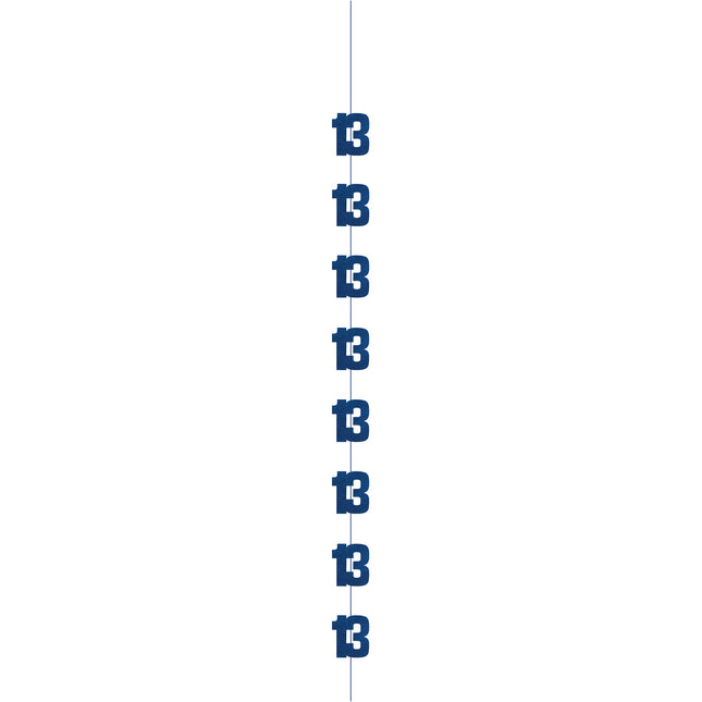 13 års hængende dekoration blå 1,52 m