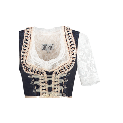 Hvid blå Dirndl-kjole Oktoberfest Ladies 2 Piece