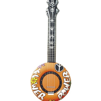 Hippie 60S Fake Banjo Orange Oppustelig 1m