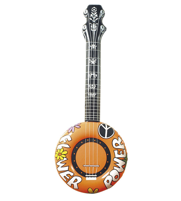 Hippie 60S Fake Banjo Orange Oppustelig 1m