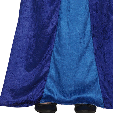 Medium prinsessekostume blå pige