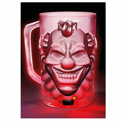 Halloween borddekoration lys klovn 10 cm