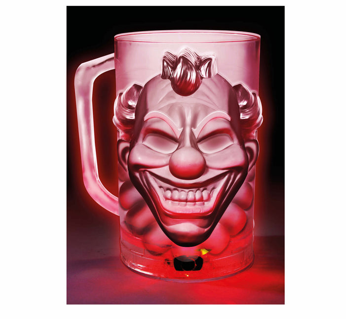 Halloween borddekoration lys klovn 10 cm