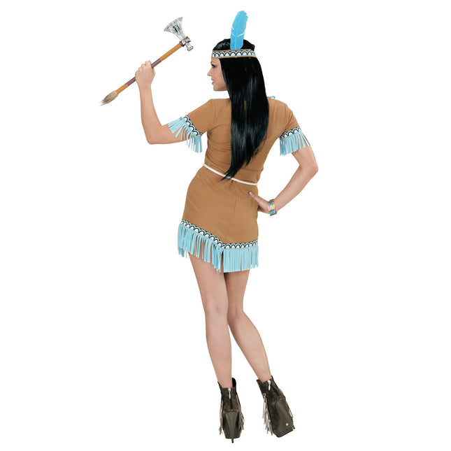 Indisk kjole Brun Blå Damer