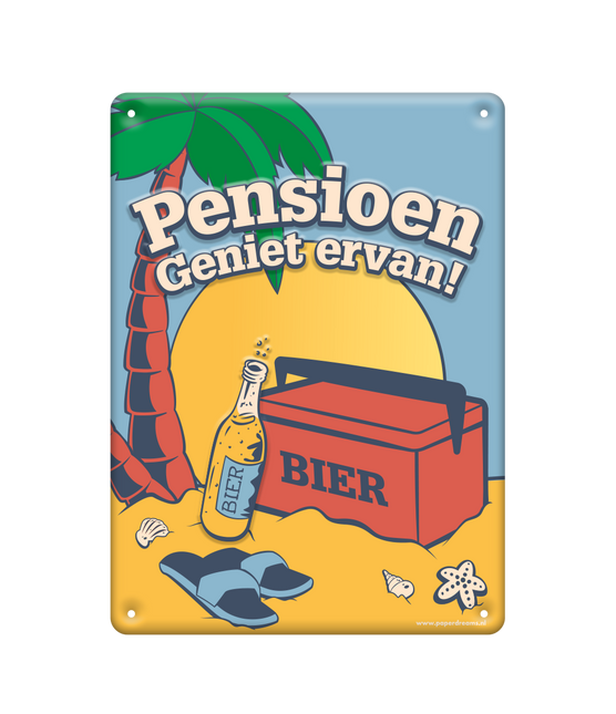 Pensioen Metalen Bord