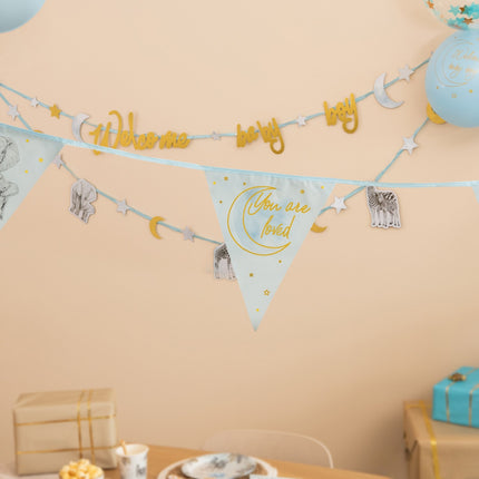 Safari-guirlande blå fødsel 6m