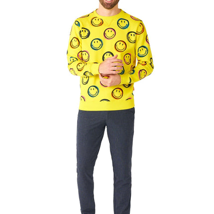 Smiley Smudge Sweater Men <tc>OppoSuits</tc>