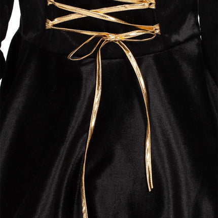 Marquise-jakke sort guld til damer