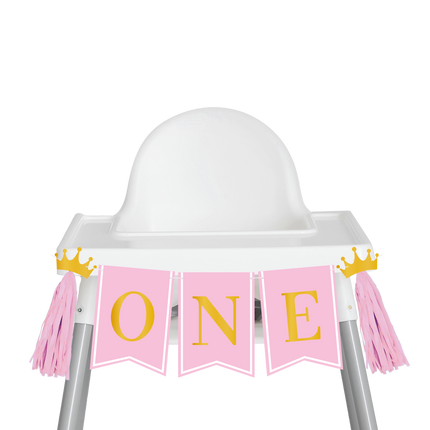 1 års dekorationspakke Pink højstol