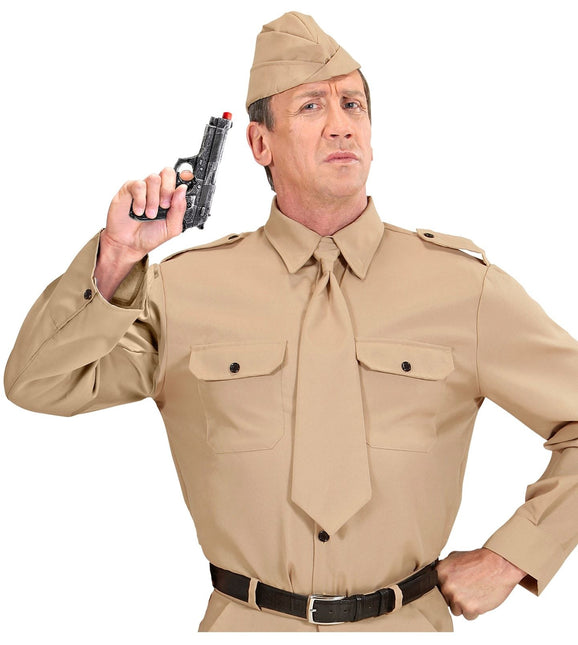 Grå falsk pistol 19 cm