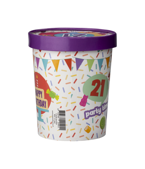 Farvet slikbakke 21 år 12 cm