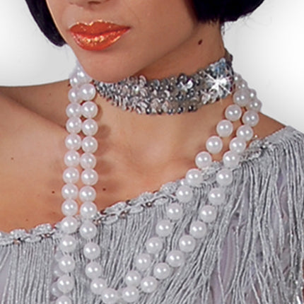 Charleston-kjole sølv til damer