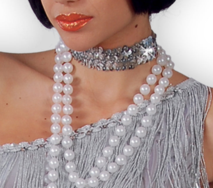 Charleston-kjole sølv til damer