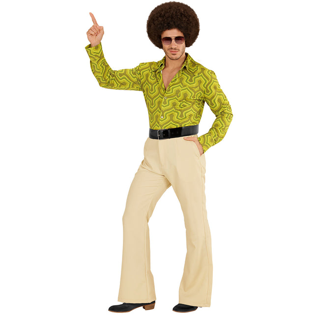 Disco 70S Bukser Beige Mænd