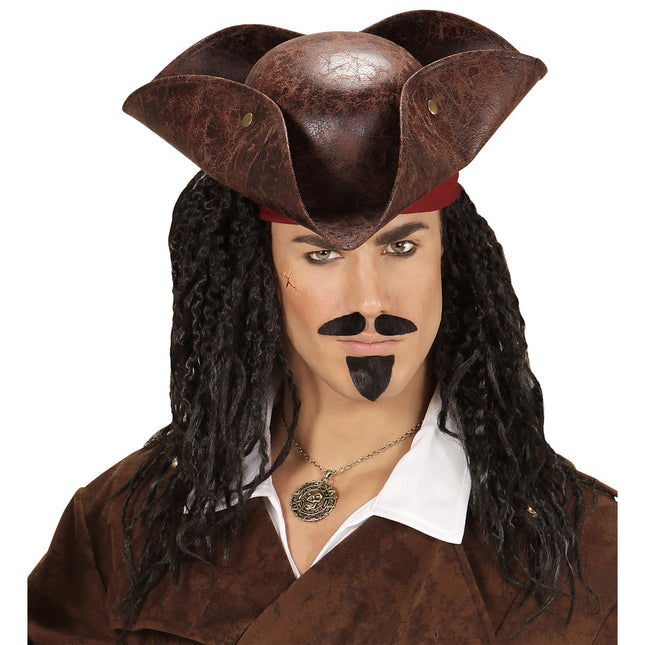 Pirat-halskæde med guldkompas