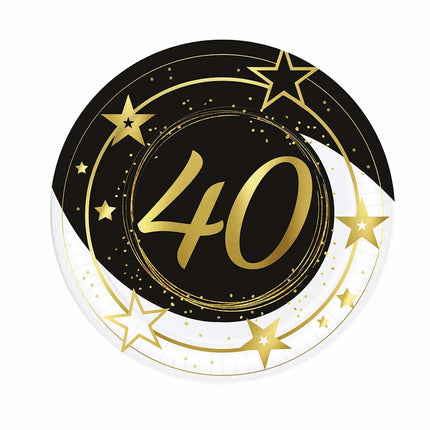 Tallerkener 40 år 23cm 6stk