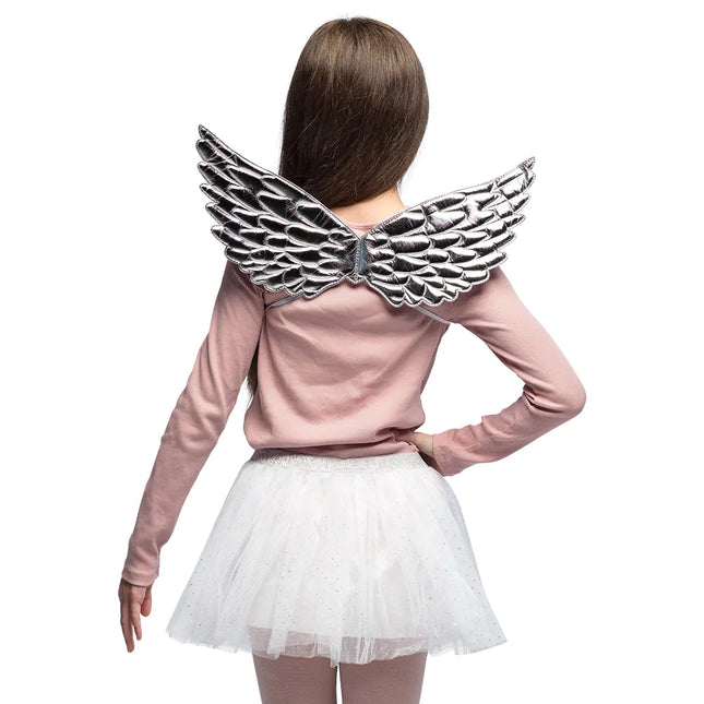 Engel tilbehørssæt hvid sølv pige