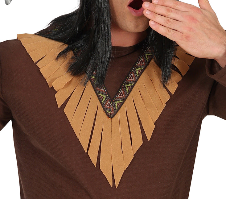 Indianerkostume brun mænd 2 stk