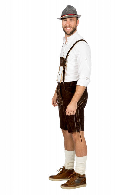 Mørkebrune lederhose mænd kort