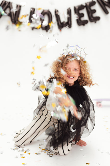 Halloween-hårbånd med spindelvæv 21 cm