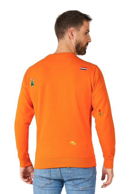 Orange Holland Hup Sweater Men <tc>OppoSuits</tc>