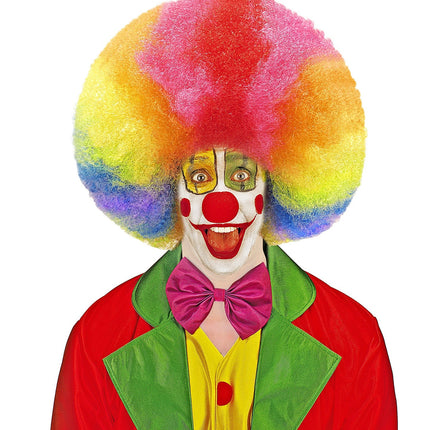 Farvet paryk afro ekstra stor