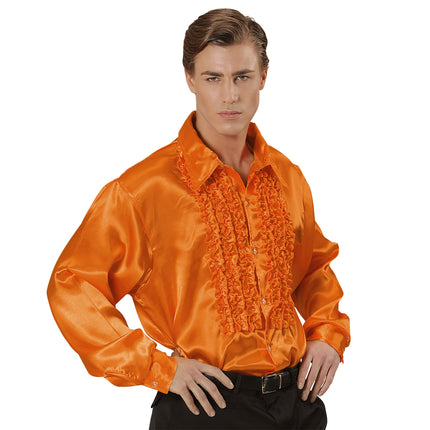 Disco 70S Bluse Orange Mænd