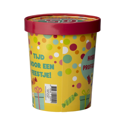 Farvet slikbakke 65 år 12 cm