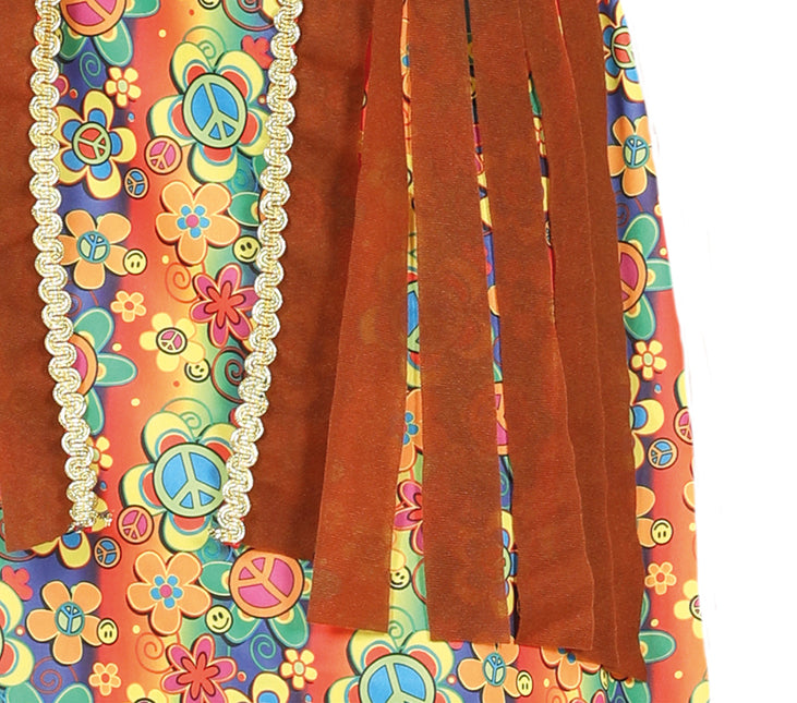 Hippie 60S blomsterkostume til kvinder