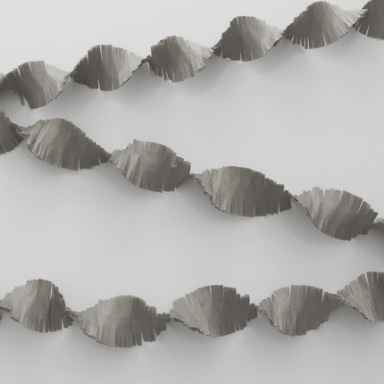 Guirlande sølv crepe 24m