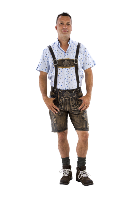 Lederhose Brown Men's Short Antique